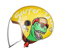 FREEUP Casco moto bambino, Casco jet con visiera per Ragazzo E Ragazza, DOT/Certificazione ECE, chiusura rapida, smontabile, lavabile, 48-55cm