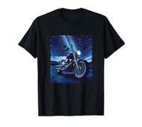 Freeway Fresco di Notte con la Moto Fresca per Il Motociclista di Notte Maglietta