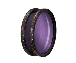 Freewell 82mm Threaded Hard Stop Variable ND Filter All Day 2 to 5 Stop & 6 to 9 Stop - 2Pack