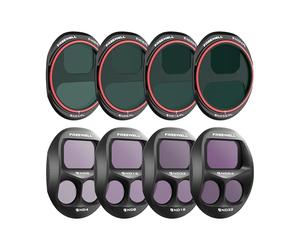 Freewell Confezione da 8 filtri ND e ND/PL per DJI Mavic 4 Pro - Set completo da ND4 a ND64 con polarizzatori per il controllo della luce di un'intera giornata, riduzione dell'abbagliamento e riprese