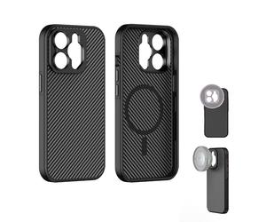 FREEWELL Custodia Pro Filmmaker per iPhone 14 Pro Max - Attacco magnetico per obiettivo e filtro da 17 mm nero