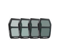 Freewell Drones Kit Filtri ND/PL Divisi Bright Day Confezione Da 4 Filtri ND4 ND8 ND16 ND32 ND64/PL, Compatibile For DJI, Accessori For Obiettivi Drone Air 3S