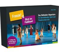 'Freeze!' & 'Blick ins Publikum!': Das Methoden-Repertoire für Darstellendes Spiel und Theaterunterricht. 96 Karten (B5-Karton) mit 12-seitigem Booklet in Klappbox. Mit Erweiterungsset als Download