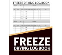 Freeze Drying Log Book: Home Freeze Drying Log With Food Batch Schedules, Record Your Freeze Drying Maintenance, Activities