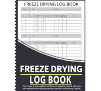 Freeze Drying Log Book: Record Over 500 Food Batches, Machine Maintenance, Repairs, Expenses and More!