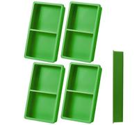 Freeze Molds, Dryer Trays, Silicone Dividers, Stackable Green Set, Flessibile Design, 4,33 x 6,93 x 1,02 pollici, for Indoor Baking, Kitchen Prep, Home Food Storage, Candy Drying Use