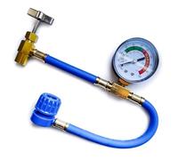 FREEZEECO Tubo per Climatizzatore con Manometro/Misuratore per Auto - con Filettatura Tipo A - Tubo 15/30 Cm - Set Ricarica