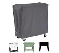 Freezer Cover - Ice Chest Protector - Ice Box Cover - Waterproof Polyester with Pu Coating Adjustable Straps for Wind Uv Frost Protection | Outdoor Deep Freezer Shield for Patio Garage Camping Use