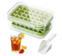 Freezer Ice Trays - Flexible Lid Molds, Reusable Ice Molds For Freezer With Lid | Clear Easy Release Cubes Tray For Kitchen, Drinks, Whiskey, Cocktail, Dining And Family Beverage Use