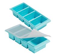 Freezer Molds - Leakproof Containers | Silicone Freezer Trays with Lid for Soup, Leftovers, Sauce, Lasagna, Freezing Baking Home Kitchen Restaurant Fridge