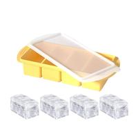Freezer Molds, Silicone Soup Tray, 4-Cavity Easy Release Design, Reusable Kitchen Freezing Tool, Ice Mold Container for Home, Restaurant, Wine, Champagne, 11.81x5.12x2.2 inches
