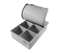 Freezer Tray, 6-Cavity Silicone Ice Tray with Lid, Non-Stick Chilling Cube Maker, Gray Black Colors, Sturdy Material, 7,09 x 4,53 x 2,17 pollici, Lightweight 152 g, Perfect for Wine