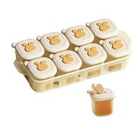 Freezer Trays For Food Storage - Squeezable Liquid Meal Freezing Box, Flexible Soup Portioning Block, Stackable Ice Sorting Pan | Airtight Lid Nutrient Saver For Apartment Kitchen Dining Room