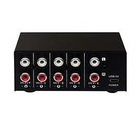 Frefgikty 1 in 4 Out Sorgente di Segnale Stereo Splitter Audio Frequenza Segnale Distribuire Dispositivo Non Consumo Uscita Interfaccia