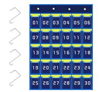 Frefgikty 1 organizer da appendere al telefono cellulare con numeri blu, per riporre il telefono cellulare in classe (30 tasche)