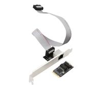 Frefgikty 1 Pezzo M. 2 Scheda di Rete Gigabit 2.5G 2500M Adattatore di Rete Esports Industriale M2 (B+M Key) Chip I226 Nero