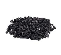 Frefgikty 100 rivetti in plastica per modanatura auto, foro da 5 mm, colore nero.