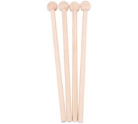 Frefgikty 2 paia di mazzuole in legno per percussioni per campane energetiche, xilofono, blocchi di legno, glockenspiel e campane
