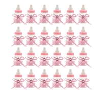 Frefgikty 24 x biberon mini biberon 4 x 9 cm strass rosa orso regalo bomboniera bambina battesimo