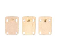 Frefgikty 3 guarnizioni in legno per manico di chitarra, per riparazione chitarra e basso, spessore 0,25°, 0,5° e 1° (B)