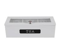 Frefgikty 3 scomparti di bambù scatola di immagazzinaggio sacchetto di tè organizzatore gioielli scatola di tè organizzatore legno pacchetto contenitore