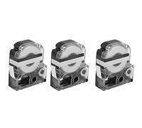 Frefgikty 3Pcs 12mm Label Maker Tape Label Maker Label Maker Nero su Nastro per etichette per/stampante
