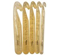 Frefgikty 5Pcs 12mm/15mm/18mm/20mm/25mm Enormi Uncinetto Set di da Maglia in Plastica Kit FAI DA TE Filato di Cucito Strumento di