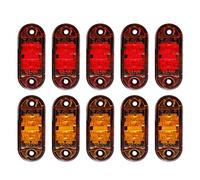 Frefgikty 5X + 5X LED Rosso Auto Camion Rimorchio RV Ovale 2.5 "Side Clearance Marker Light
