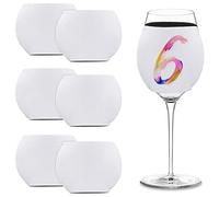 Frefgikty 6 PZ Sublimazione Spazi Vuoti Del Calice di Vino Manicotto In Neoprene Bicchiere di Vino Isolante Copertura per Vetro Sublimazione Orn