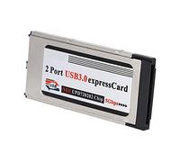 Frefgikty Ad alta velocità Dual 2 Port USB 3.0 Express Card Slot 34mm Express Card PCMCIA Adattatore convertitore per Notebook Laptop