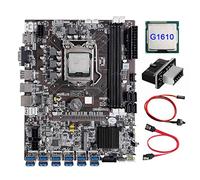 Frefgikty B75 12 Card BTC Mining Scheda Madre+G1610 CPU+USB3.0 Adattatore+ SATA+ Switch 12XUSB3.0 Slot LGA1155 DDR3 RAM MSATA