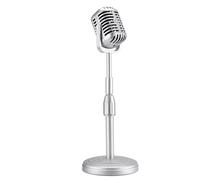 Frefgikty Classic Retro Dynamic Vocal Microphone Vintage Mic Supporto Universale per Live Performance Karaoke Studio Record Facile da Usare