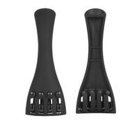 Frefgikty Cordiera nera in fibra di carbonio con 4 accordatori e codino per violino 4/4, 2 pezzi