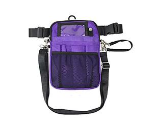 Frefgikty da infermiera, organizer per cintura da infermiera, forbici e kit per la cura degli attrezzi, borsa a tracolla per riporre oggetti, viola