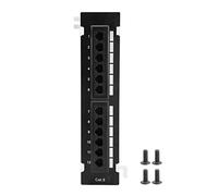 Frefgikty Kit di strumenti di rete 12 porte Cat6 Patch Panel Rj45 Networking Montaggio a parete Staffa di montaggio a rack