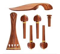 Frefgikty Kit per violino 4/4, accessori per violino in palissandro, cordiera, mentoniera e perno (4/4)