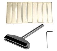 Frefgikty Luthier Tools - Set di strumenti per la pressatura di per chitarra e basso, 9 inserti radianti in con chiave esagonale
