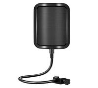 Frefgikty Microfono a condensatore per registrazione, in metallo, filtro anti- per microfono