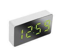 Frefgikty Mini sveglia da scrivania digitale a specchio LED temperatura USB comodino orologio da viaggio per camera da letto soggiorno decorazione della casa, verde