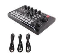 Frefgikty Mixer audio,Scheda audio dal e interfaccia audio con effetti mixer DJ e Voice Changer,Podcast Production Studio