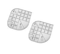 Frefgikty Righello curvo per tagliare gli angoli, righello per trapunte, righello per cucire angoli curvi, strumento per cucire patchwork, 2 pezzi