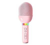 Frefgikty S8 Microfono Fili Home Music Player Microfono Audio Integrato Intelligente Riduzione del Rumore Altoparlante Rosa