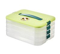 Frefgikty Scatola per gnocchi Scatola di immagazzinaggio Frigorifero Gnocchi Congelamento Multistrato Congelare Rapido Gnocchi Scatola Verde