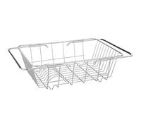 Frefgikty Scolapiatti espandibile sopra il lavandino, scolapiatti da cucina in acciaio nel lavandino o sul bancone