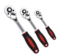 Frefgikty Set di 3 chiavi a cricchetto da 1/4", 3/8", 1/2", set professionale a cricchetto resistente