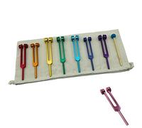 Frefgikty Set di forcelle colorate per accordare i chakra, in lega di alluminio, accessori per strumenti musicali, per la guarigione, la guarigione del suono, mantenere la di