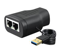 Frefgikty Splitter di rete CAT7 RJ45 da 1 a 2, connettore di rete a T, adatto per computer, TV, set-top box, router