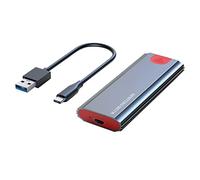 Frefgikty SSD M2 M.2 a USB 3.1 Gen 2 10Gbps NVMe SSD Enclosure per NVMe PCIE M Key/(B+M) Key SSD Hard Disk, M2 SSD Case AC