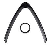 Frefgikty Stile In Fibra di Carbonio Abs Plastica Anteriore Griglia Decorazione Cornice Trim Per Stelvio 2017 2018 Parti 2 Pz