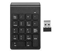 Frefgikty Tastiera numerica wireless a 18 con mini ricevitore USB da 2,4 G, per laptop, notebook, desktop